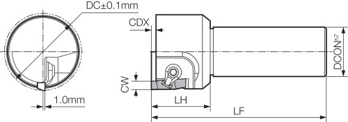 MVG 3532, Standard Length Shank, Grooving End Mill