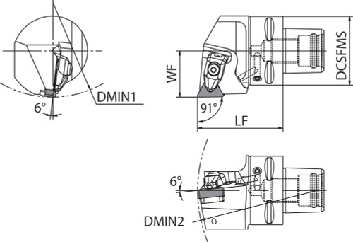 KPC4 DTGNL 2705016A Quick Change, Polygon Shank Indexable Turning Toolholder