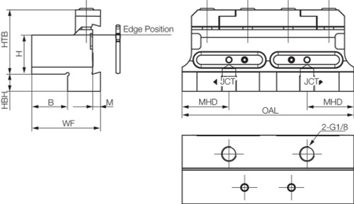 KPKTB25 32JCT, Cut-Off Tool Block