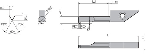 VNTR 06011 PR1225 Grade PVD Carbide, Micro Threading Bar