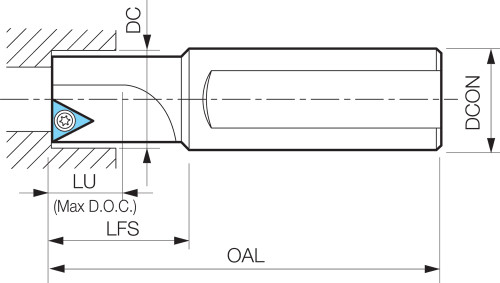 M12 SHCSCB M12, Counterbore for Socket Head Cap Screw