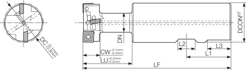 METS 40S32H, T-Slot End Mill