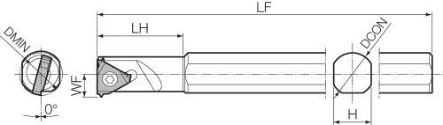 SINL 1616S16, Indexable Internal Threading Toolholder