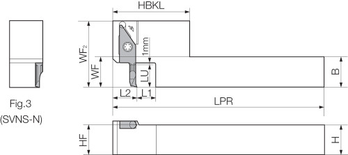 SVNSR1616M1211N Right-Hand, Micro Boring Bar Toolholder