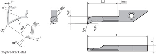 VNBR 051102 PR930 Grade PVD Carbide, Micro Boring Bar