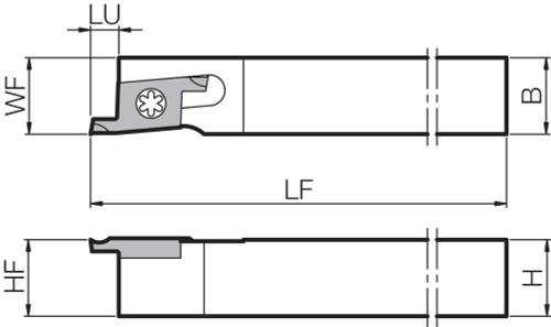 STWR1212F15 Right-Hand, Micro Boring Bar Toolholder