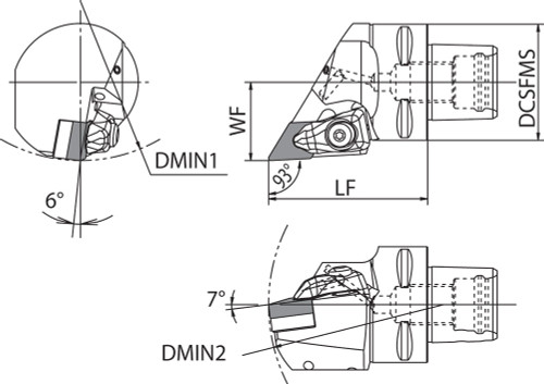 KPC4 DDJNL 2705515A Quick Change, Polygon Shank Indexable Turning Toolholder