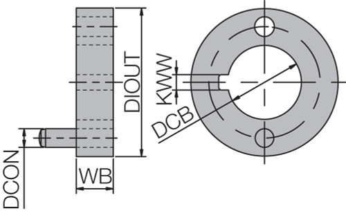 DR1632B Series MSTA, Slot Mill Drive Ring