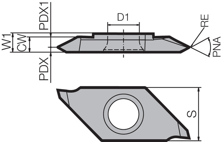 TKFT 12RB6000 PR1535 Grade PVD Carbide, Indexable Threading Insert