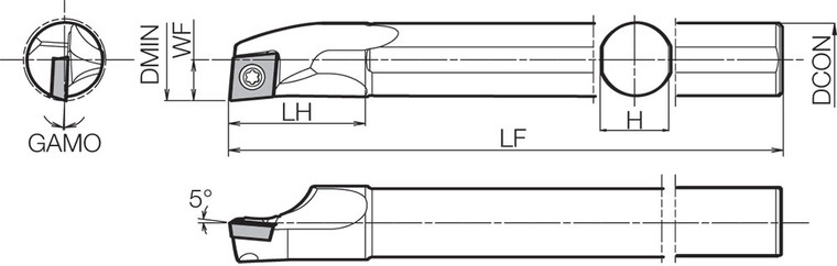 S20RSCLPL0922A Left-Hand, Positive Rake, Boring Bar