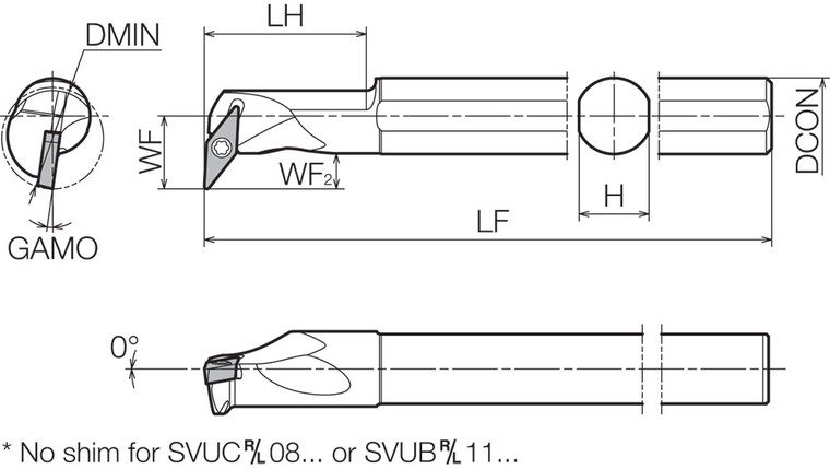 S32SSVUBL1640A Left-Hand, Positive Rake, Boring Bar