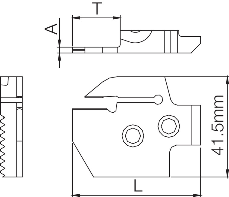 KGDL 3T10C, External Grooving & Cut-Off Blade