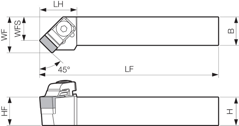 CSSNR 164D, Indexable Turning Toolholder