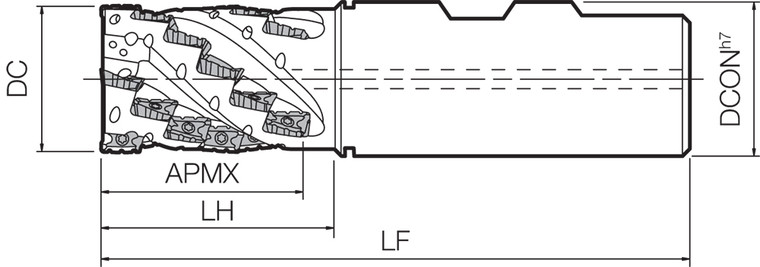 MECH 1000W1001142T (MEC Series), Standard Length, Helical End Mill