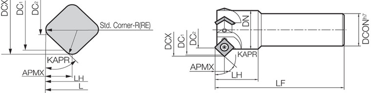 MCSE 336 45 Degree, Chamfer End Mill
