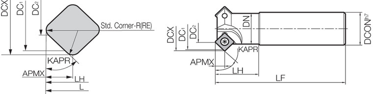 MCSE 227 45 Degree, Chamfer End Mill