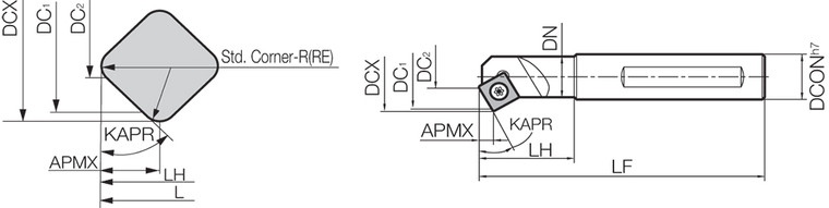 MCSE 11030D 30 Degree, Chamfer End Mill