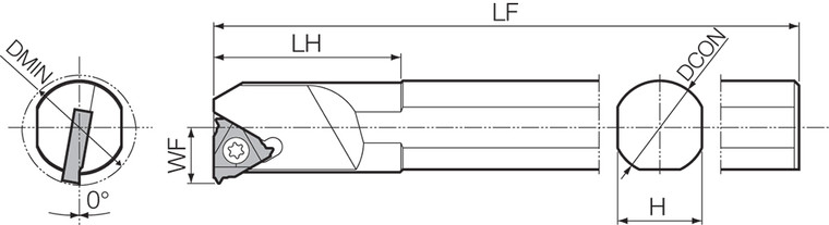 SINR 2420S16, Indexable Internal Threading Toolholder