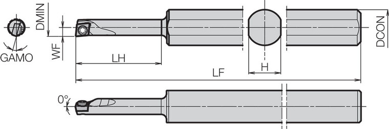S10HSCLCR0407AE Right-Hand, Positive Rake, Boring Bar S10HSCLCR0407AE Right-Hand, Positive Rake, Boring Bar