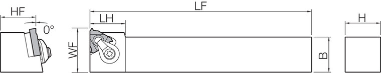 KTNSR 2020K16, External Threading Toolholder