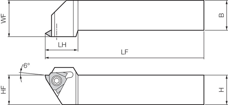 STVPR 16 3, External Threading Toolholder
