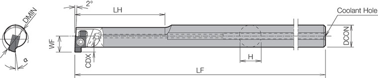 SIGER 1412CWH, Internal Grooving Toolholder