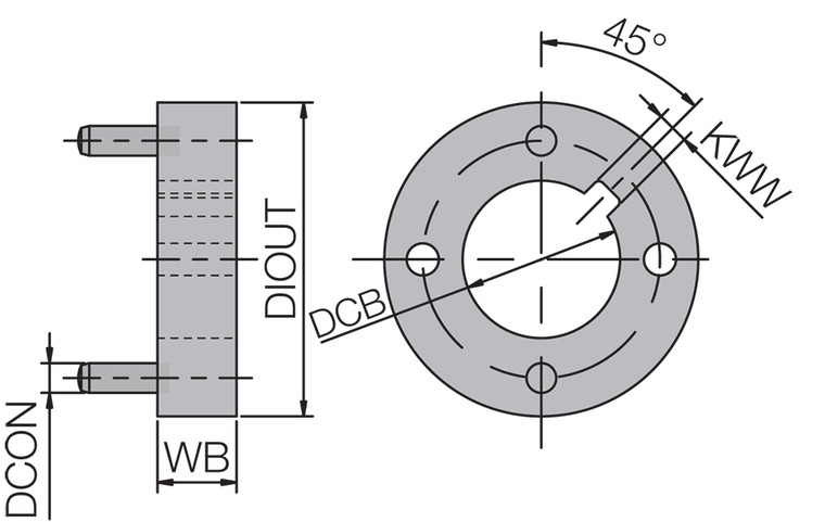 DR4080 Series MSTA, Slot Mill Drive Ring