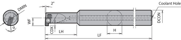 SIGER 1616EEH, Internal Grooving Toolholder
