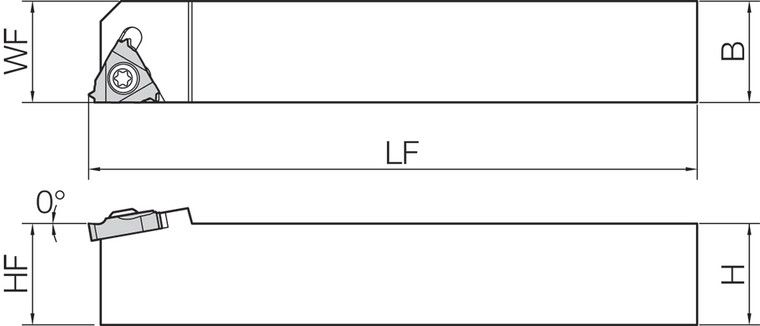 KTNL 1216JX16F, External Threading Toolholder
