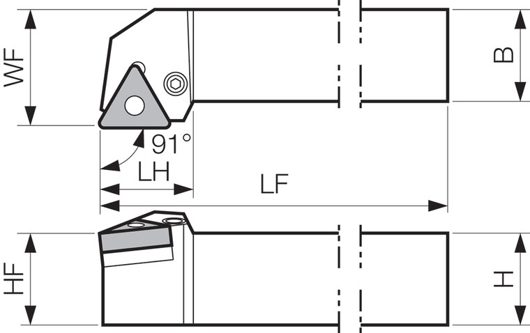 PTGNL 1212F11, Indexable Turning Toolholder
