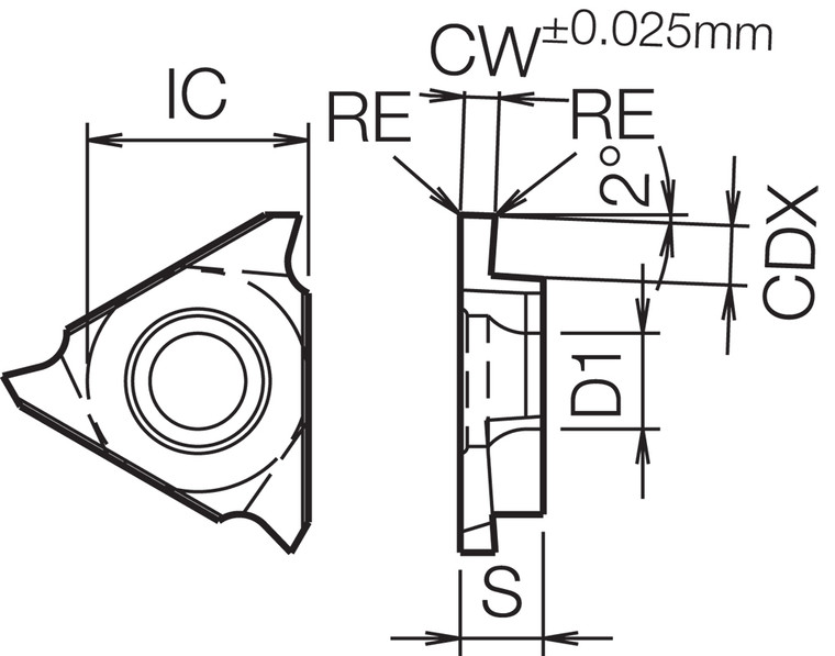 GBA 43R350030 PR1625 Grade PVD Carbide, Indexable Grooving Insert