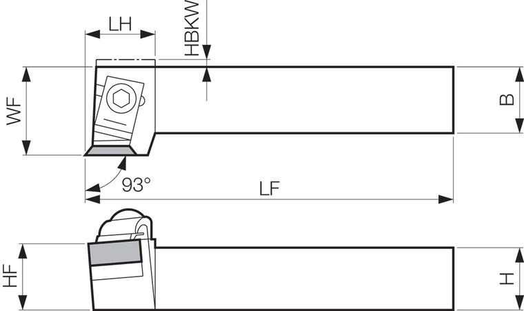 CTJNR 2020K16, Indexable Turning Toolholder CTJNR 2020K16, Indexable Turning Toolholder