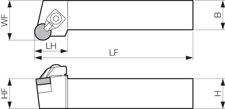 CRSNR 2525M09A, Indexable Turning Toolholder
