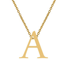 Capital letter pendant in 14k yellow gold.