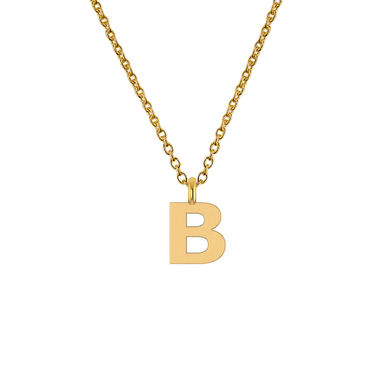 Capital Letter Initial Pendant in 14k yellow gold.