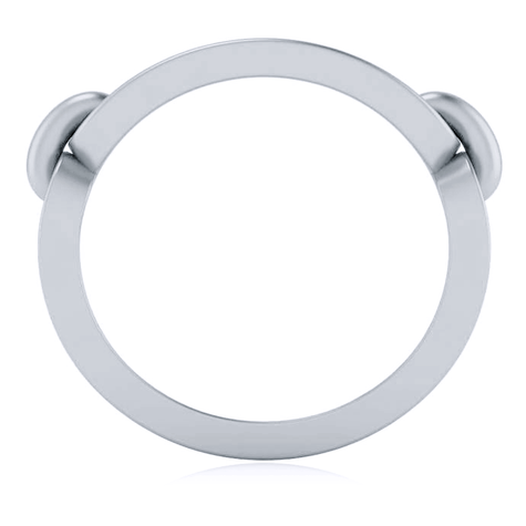 Link Name Plate Ring in 14K white gold.