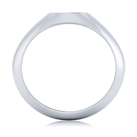 Ladies 9mm x 7mm Cushion Rectangle Signet Ring in sterling silver.