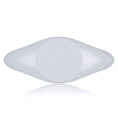 Ladies 10mm Round Signet Ring in sterling silver.