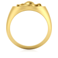 Marine corps emblem signet ring in 14k yellow gold.