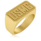 USMC US Marine Corps signet ring in 14k yellow gold.
