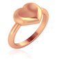 Heart Shaped Engravable Ring in 14K rose gold.
