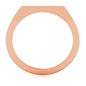 Ladies 12mm x 6mm Rectangle Shaped Signet Ring in 14K rose gold.