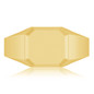 Mens 12mm Beveled Square Signet Ring in 14K yellow gold.
