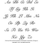 Script Nameplate Bracelet font letters.