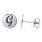 Round disc shape engravable earrings in sterling silver.