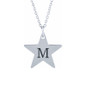 Personalized star shape pendant in sterling silver.
