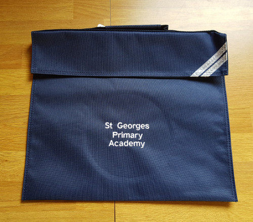 St George's Embroidered Navy Book Bag