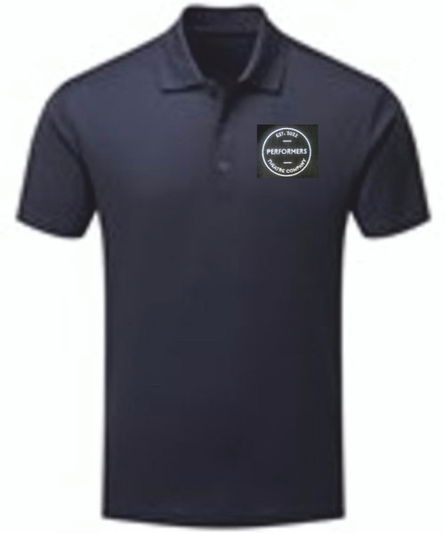 Performers Theatre Company Embroidered Navy  Polo Shirt