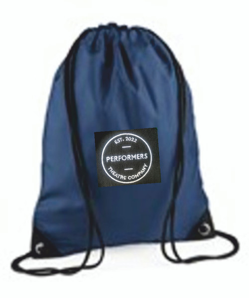 Performers Theatre Company Embroidered Navy Drawstring Bag
