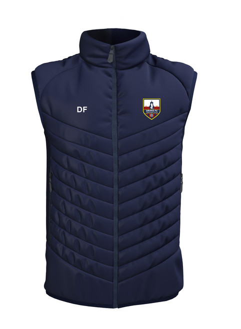 DRAKE FOOTBALL CLUB NAVY COACHES  GILET